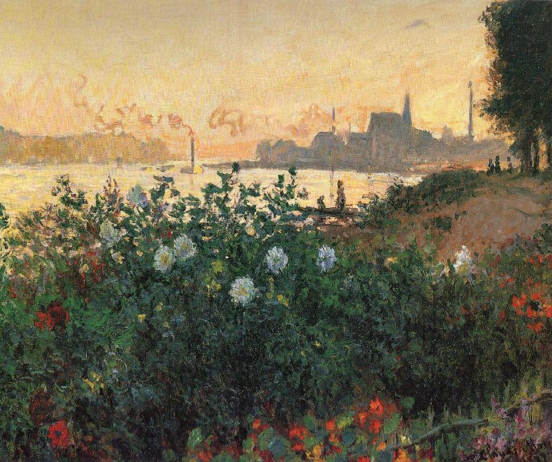 Claude Monet Flowered Riverbank oil painting image